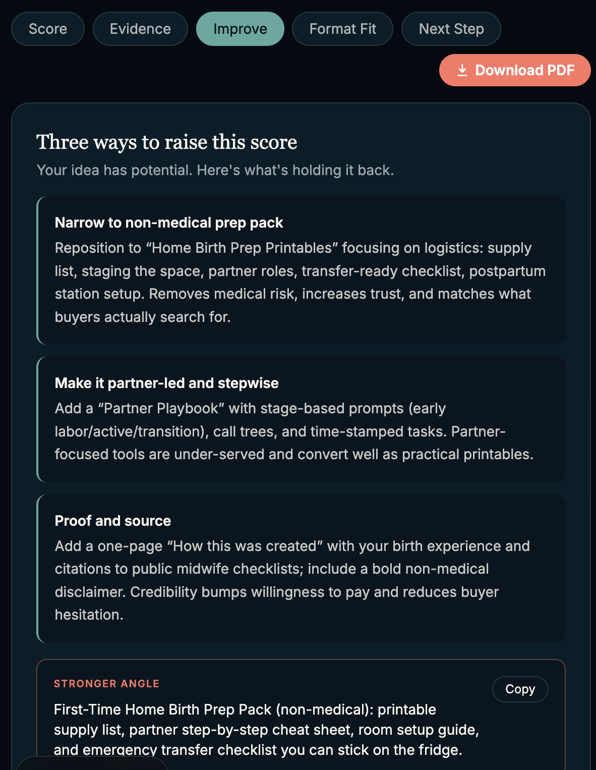 Improve — Three ways to raise the score.